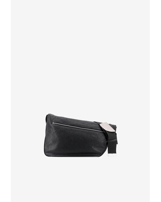 Burberry White Shield Leather Messenger Bag for men