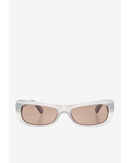Jacquemus Natural Capri Rectangular Sunglasses