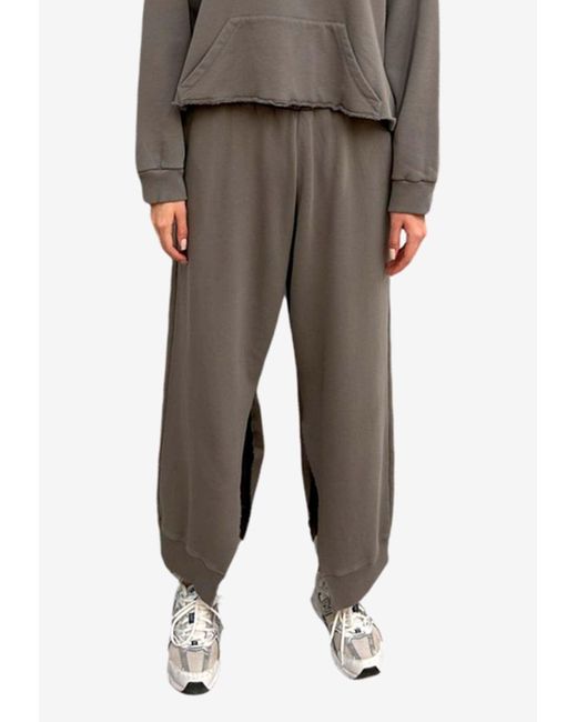 MM6 by Maison Martin Margiela Gray Distressed Track Pants