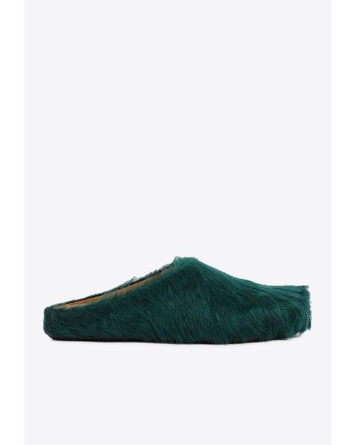 Marni Green Fussbett Sabot Slippers for men