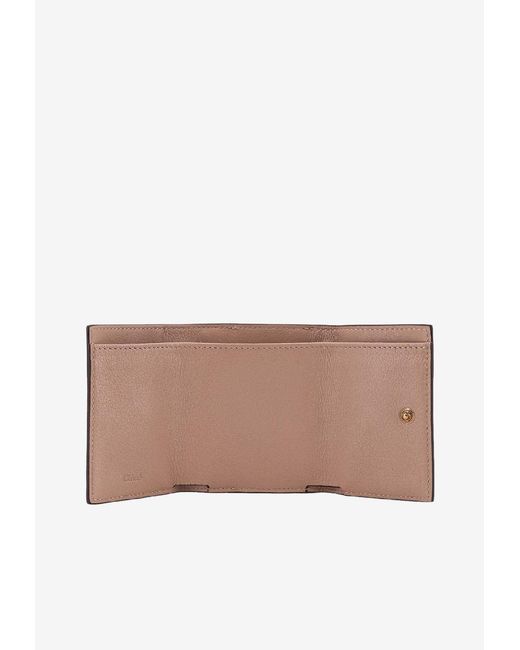 Chloé White Mini Paddington Tri-Fold Wallet