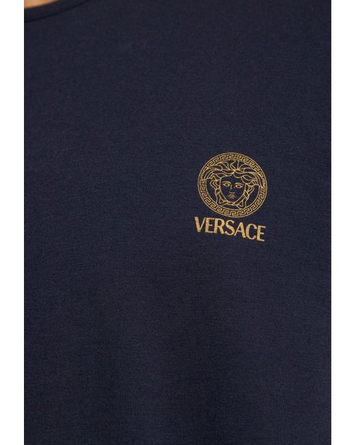 Versace Blue Medusa Crewneck T-Shirt for men