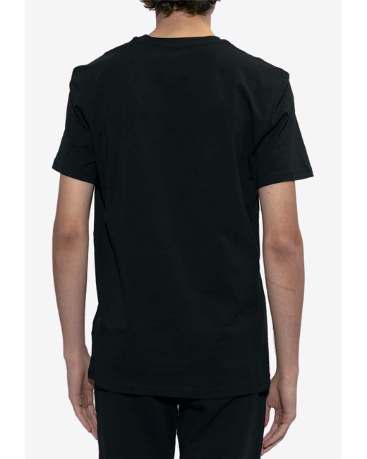 Moschino Black Teddy Bear Print Crewneck T-Shirt for men