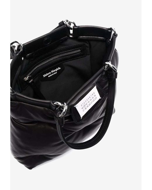 Maison Margiela Black Small Glam Slam Leather Tote Bag