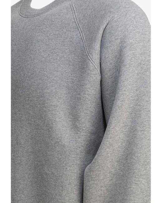 Stussy Gray Basic Crewneck Sweatshirt for men