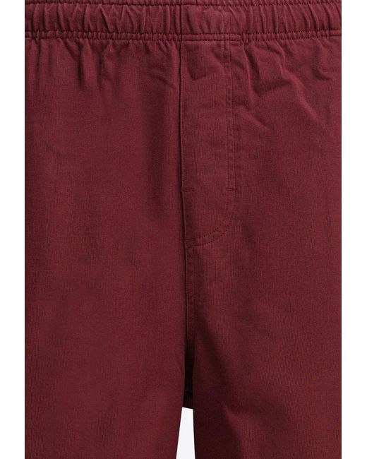 Stussy Red Logo Print Track Shorts for men