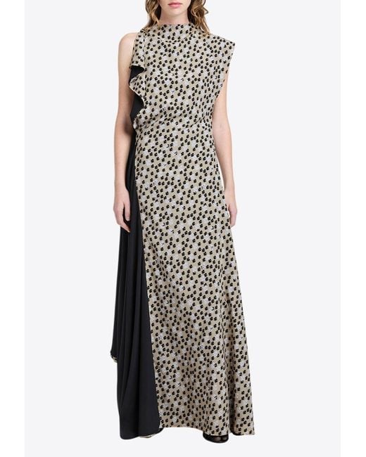Proenza Schouler Multicolor Devyn Asymmetric Maxi Dress