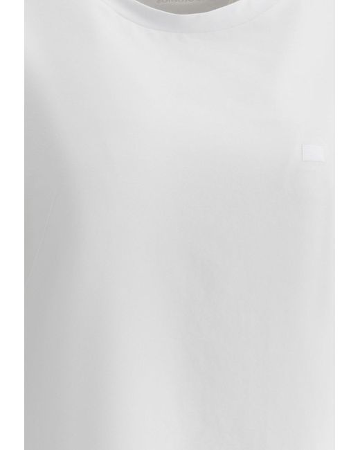 Acne White Face Patch Logo T-Shirt