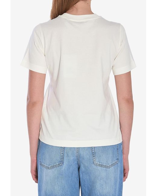Burberry White Ekd Stamp T-Shirt
