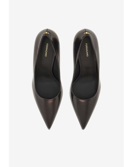 Ferragamo Black Heeled Shoes Elydea
