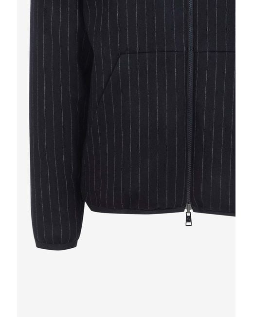 Moncler Blue Ceze Reversible Hooded Down Jacket for men