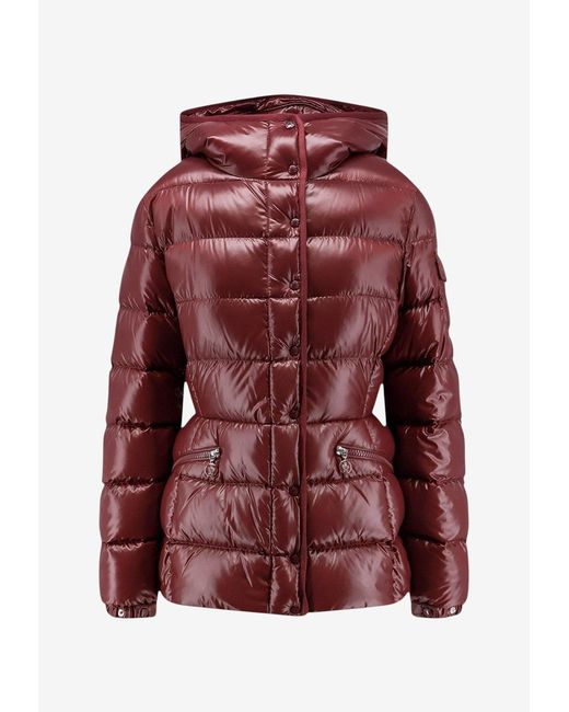 Moncler Red Barante Hooded Down Jacket