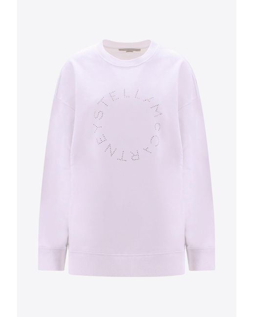 Stella McCartney White Sustainable Logo Crewneck Sweatshirt