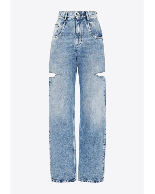 Maison Margiela Blue Straight-leg High-rise Jeans