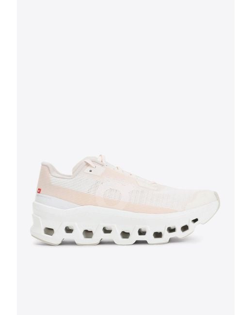 On Shoes White Cloudmonster Void Low-Top Sneakers
