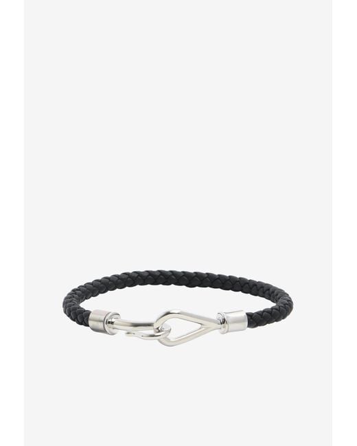 Herm s Jumbo H Braided Bracelet In Swift Calfskin in White Lyst