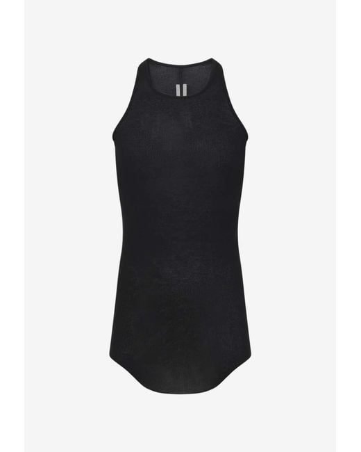 Rick Owens Ribbed Tank Top in Black for Men | Lyst