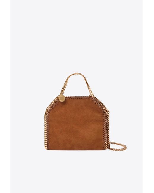 Stella McCartney Brown Tiny Falabella Suede Bag