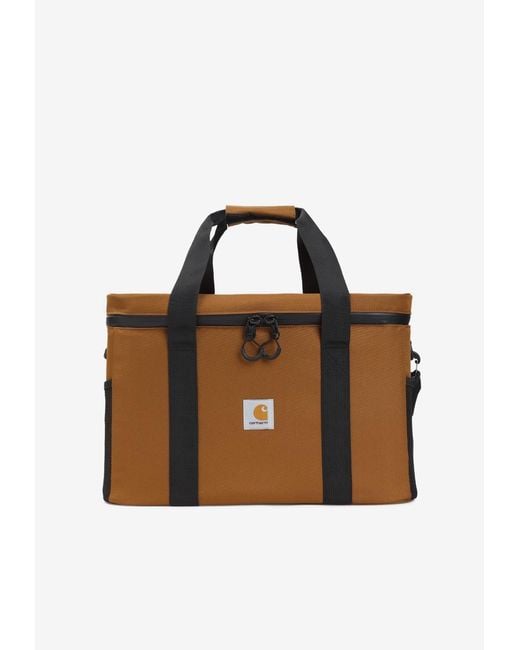 Carhartt Brown Logo Patch Cooler Bag for men