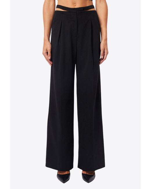 Mossman Black In Formation Wide-Leg Pants