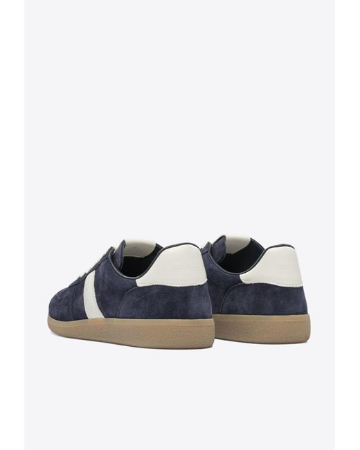 Tom Ford Blue Archer Suede Sneakers for men