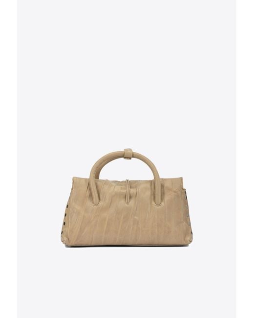 Zanellato Natural Small Dotta Plisse Shoulder Bag