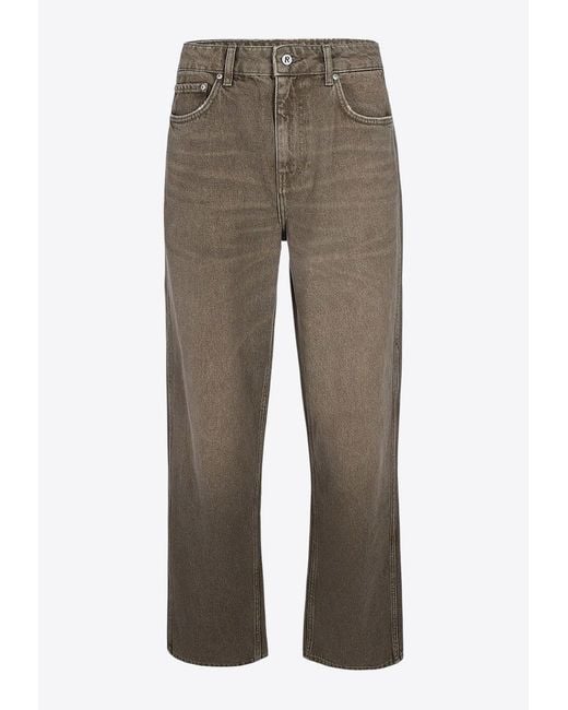 Represent Gray Washed Straight-Leg Jeans for men