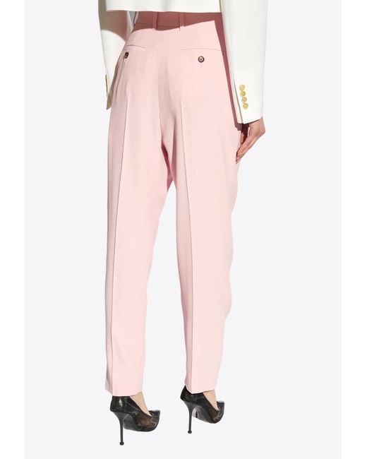 Alexander McQueen Pink High-Rise Tailored Pants