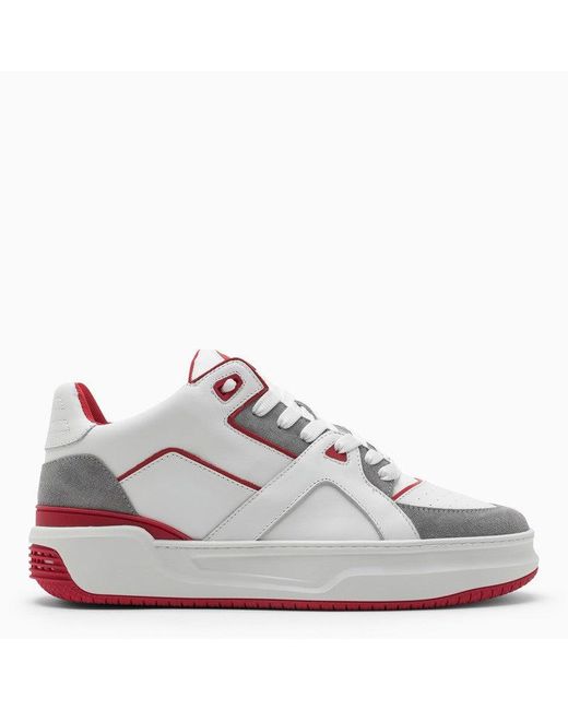 Just Don Red/white Leather Low-top Sneakers - Red for men