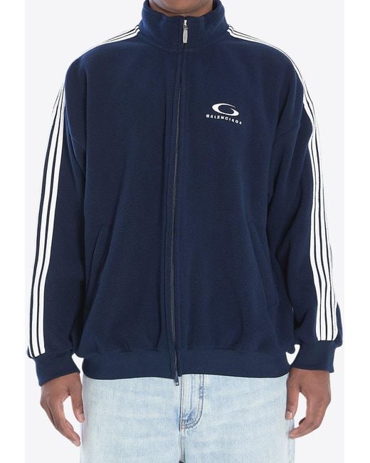 Balenciaga Blue Loop Sports Icon Zip-Up Track Jacket for men