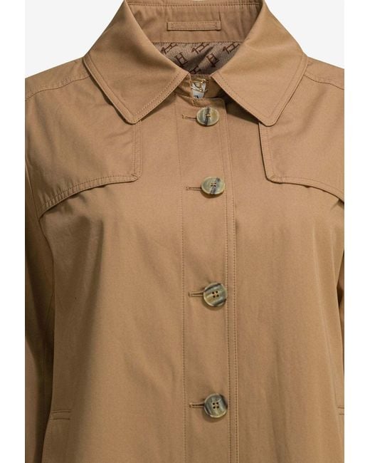 Herno Natural Buttoned Short Trench Coat