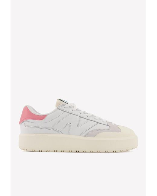 New Balance Leather Ct302 Lowtop Sneakers In White With Natural Pink for Men Lyst Australia