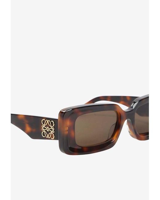 Loewe Gray Anagram Rectangular Sunglasses