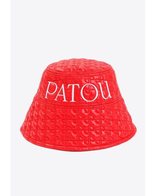 Patou Embroidered-Logo Bucket Hat