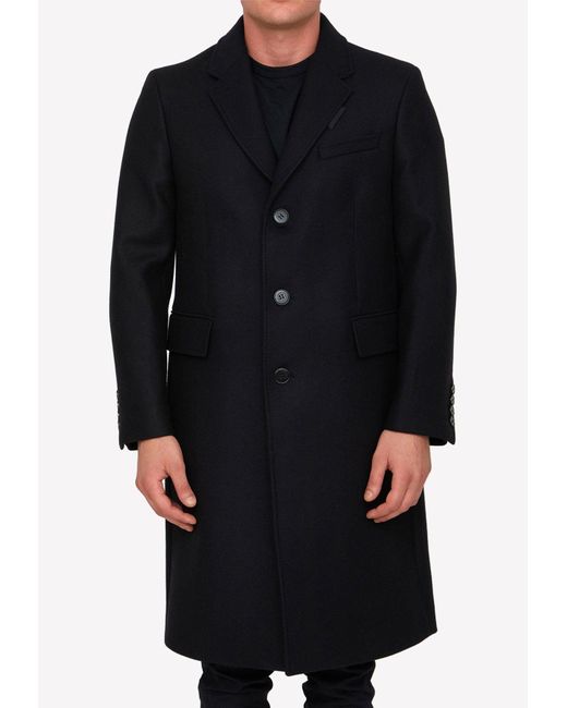 Burberry Tailored Hawkhurst Coat in Black for Men | Lyst