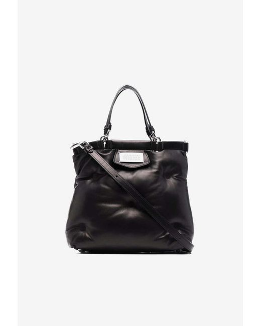 Maison Margiela Black Small Glam Slam Leather Tote Bag