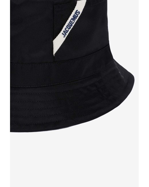 Jacquemus Black Logo Tag Bucket Hat