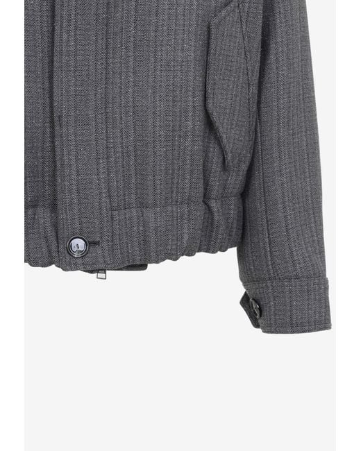 AMI Gray Harrington Bomber Jacket for men