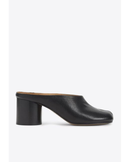 Maison Margiela Black Tabi 60 Leather Mules