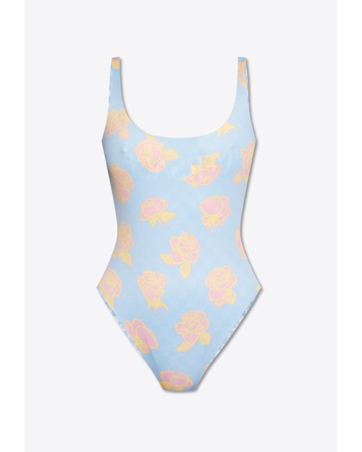 Versace White Reversible One-Piece Swimsuit
