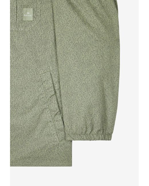 Paul Smith Green Reversible Zip-Up Hooded Jacket for men