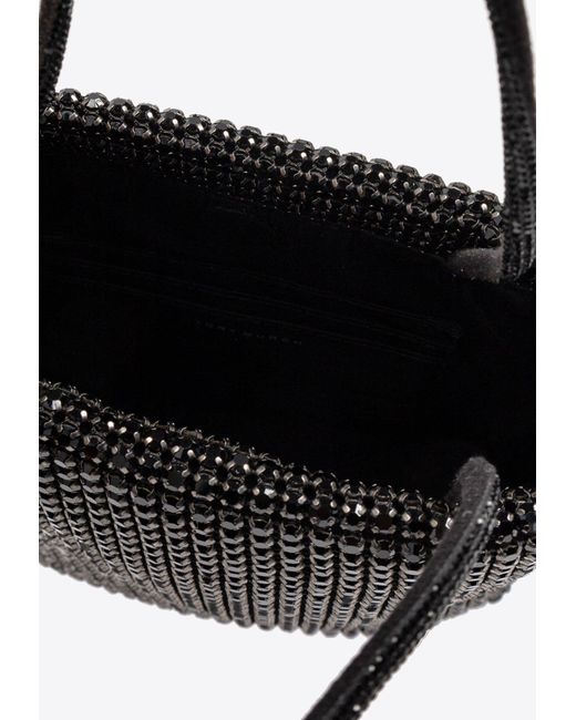 Tory Burch Mini Night Owl Crystal Tote Bag in Black | Lyst