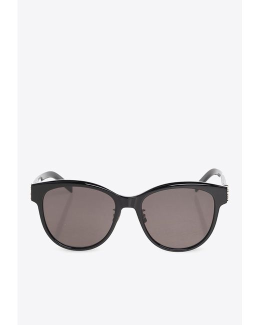 Saint Laurent Gray Sl M107/K Round Sunglasses