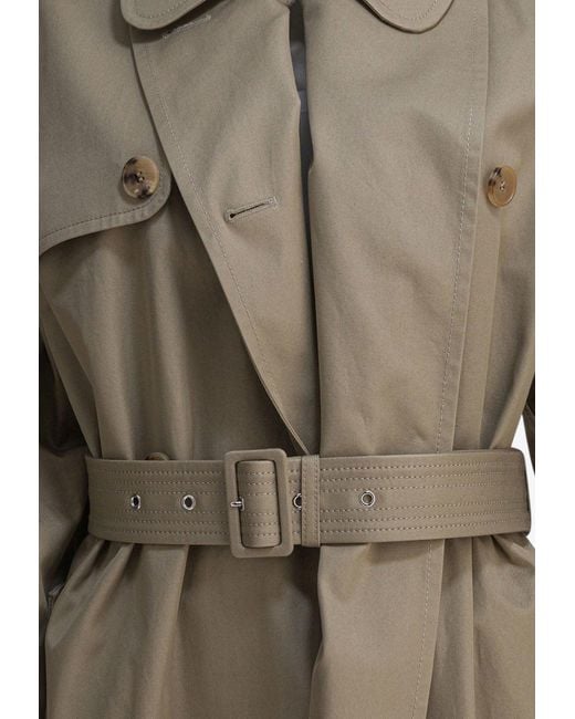 Alexander McQueen Natural Buttoned Trench Coat