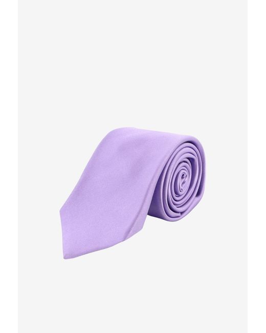 Kiton Purple Classic Silk Tie for men