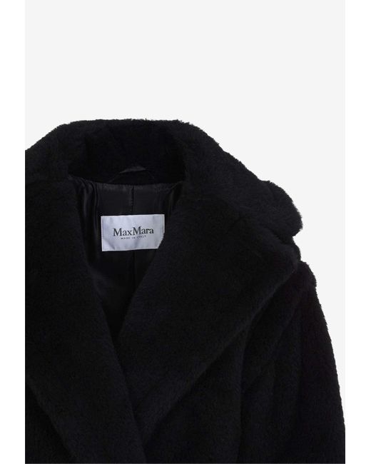 Max Mara Black Fuxia Teddy Short Coat