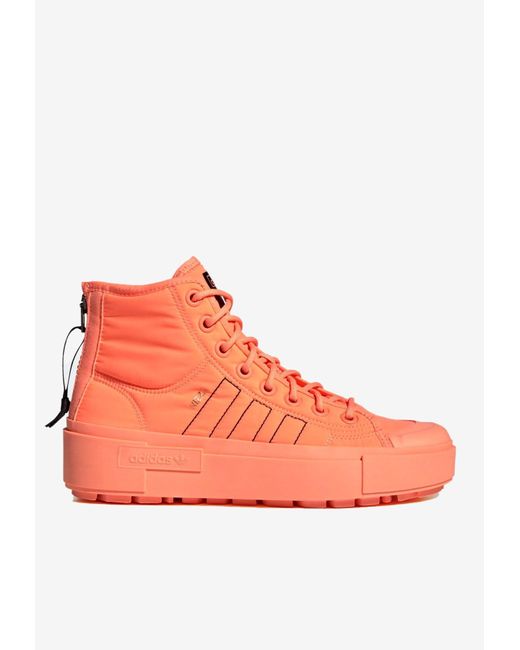 adidas Originals Nizza Bonega X Hightop Sneakers in Orange Lyst UK