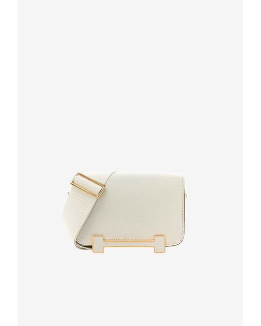 Hermès White Geta Shoulder Bag