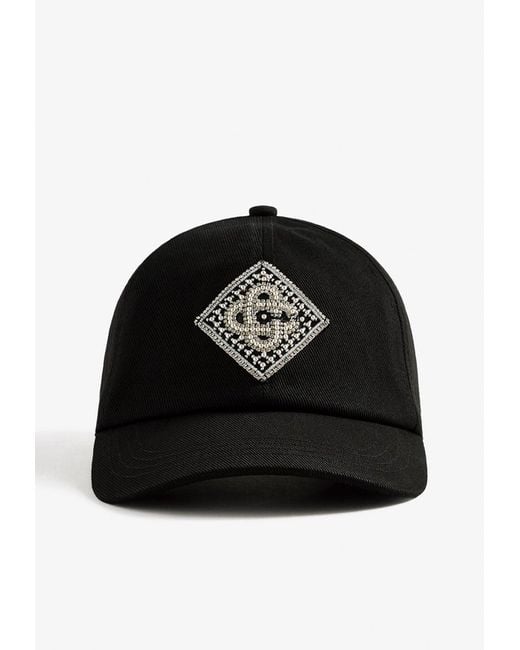 Casablanca Black Pearl Diamond Baseball Cap for men