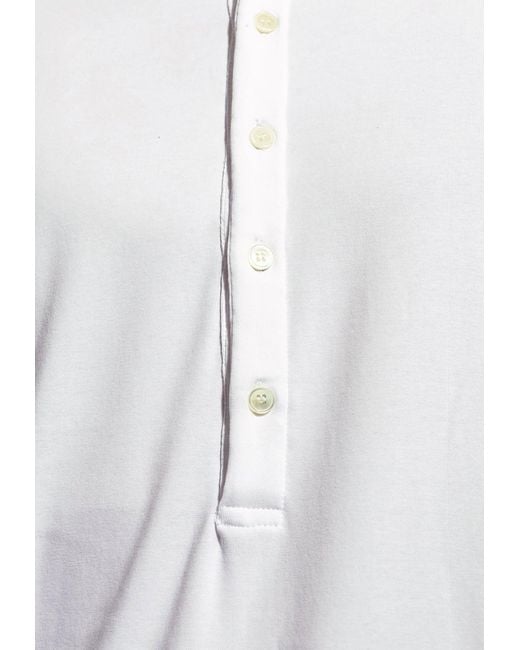 Tom Ford White Henley Long-Sleeved T-Shirt for men